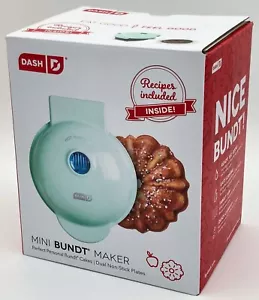 DASH Mini Bundt Maker for Personal Bundt Cakes Mint Green Dual Non-Stick Plates - Picture 1 of 17