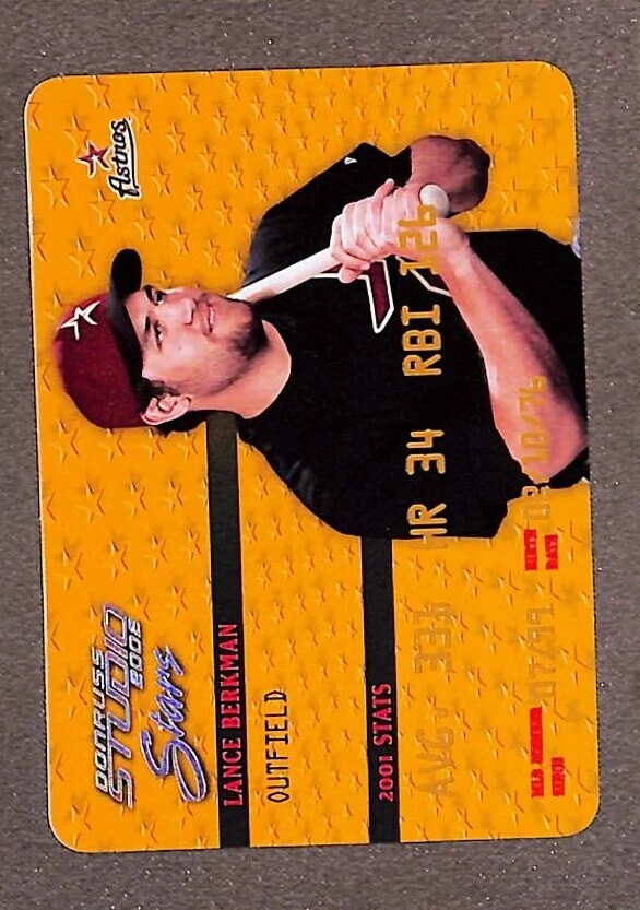 2002 Donruss Studio Stars Gold #SS-32 Lance Berkman /250 - Image 1 of 3