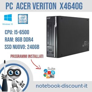 ACER VERITON X4640g Computer RICONDIZIONATO  i5-6500 Ram 8gb SSD NUOVO 240gb