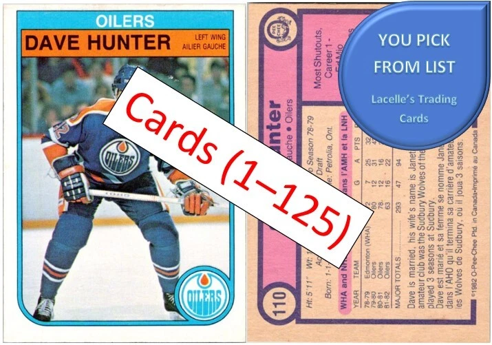 1982-83 O-Pee-Chee OPC NHL Hockey Cards ( 1 - 125 ) - U-Pick From List - Image 1 of 1