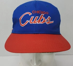 Chicago Cubs Sports Specialties Script Twill Snapback Cap Hat 90's Vintage - Picture 1 of 8