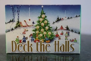 Caja de música animada Mr. Christmas Matchbox Christmas Villancicos "DECK THE HALLS" - Imagen 1 de 8
