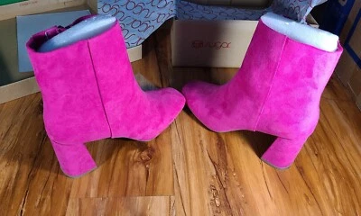 Preowned Sugar Pink Women's Element Square Toe Dress Booties - Fuschia 8.5 - Image 1 of 4