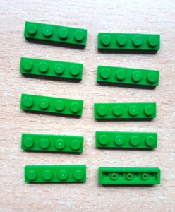 Lego(R) - Platte - 1x4 - grün - 10 Stück - neu - Bild 1 von 2