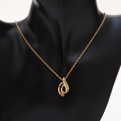 Collana Christian Dior catena oro strass 42 cm L12 mm x H23 mm autentica