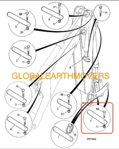 Retroexcavadora JCB - KIT DE REPARACIÓN DE PALO DE CUCHARÓN Y ESLABÓN BASCULANTE - (N.º DE PIEZA SURTIDO) - Imagen 1 de 1