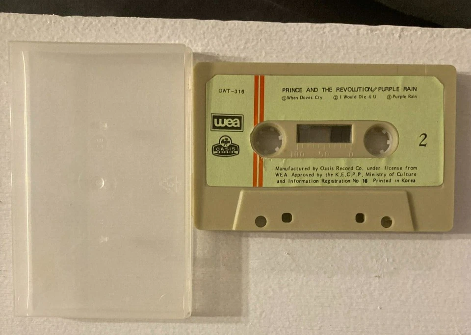 Prince Purple Rain Soundtrack Cassette Tape -rare Import Korea Foto 1 de 1