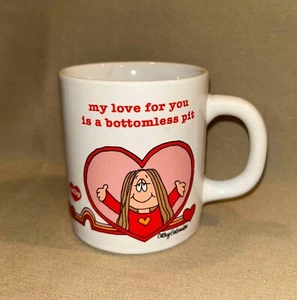 Taza vintage CATHY Guisewite Hearts San Valentín LOVE 1983 American Greetings - Imagen 1 de 3
