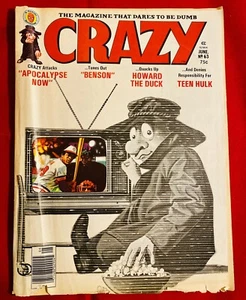 Vintage CRAZY Magazine TV/Movie Parody Cover #63 June 1980 Issue - Picture 1 of 10