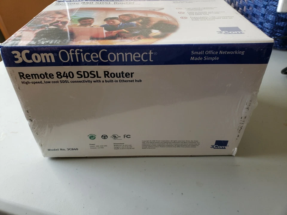 3COM 3C840 OfficeConnect Cable SDSL Gateway 4 Port Home or Office Network NEW - Image 1 of 4