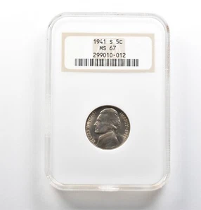 MS67 1941-S Jefferson Nickel NGC Upgrade? Old Holder *0747 - Picture 1 of 3