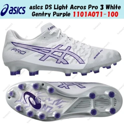 asics DS Light Acros Pro 3 White Gentry Purple 1101A071-100 taglia uomo - Immagine 1 di 4
