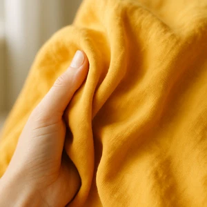 Saffron Linen Fabric by the Yard – Ideal for Apparel, Home Décor, Craft Projects - Picture 1 of 10