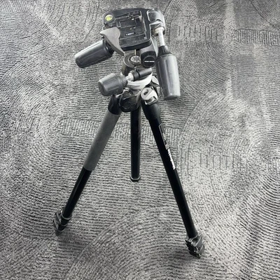 Manfrotto 290 MT294A3 Aluminum Tripod w/ 804RC2 3-Way Pan Tilt Head & Bag Italy - Image 1 of 4