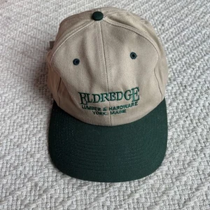 Vintage Eldredge Lumber Hardware Maine Strapback Baseball Hat Cap Adjustable - Picture 1 of 7