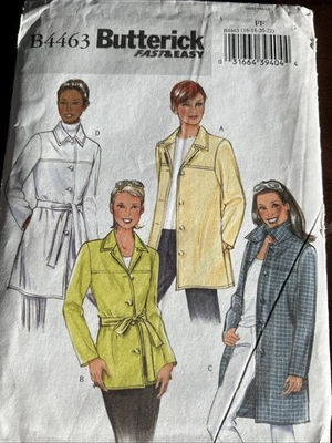 butterick patterns B4463 Misses Jacket And Belt Sz 16-18-20-22 - Image 1 of 2