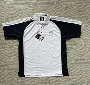 Footjoy Prodry Pique Chantilly National Polo - NWT - White/Black - XL - Picture 1 of 5