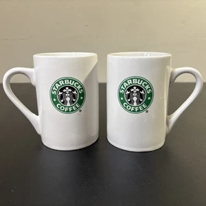 Starbucks Coffee 2008 Juego a juego de (2) tazas tazas de cerámica blanca con logotipo - Imagen 1 de 7