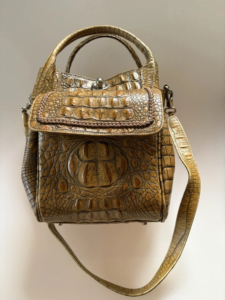 复古鳄鱼皮抽绳包 状况完好 13x8x6 — 第 1/4 张图片