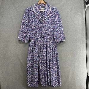 Vintage 80er Jahre Blumen Kleid Damen 16 Breli Originals Union Made USA - Bild 1 von 8