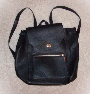 WOMEN'S BACKPACK PURSE 14" High X 15" Wide X 5" Deep Side Pockets Front Zip - Image 1 of 4