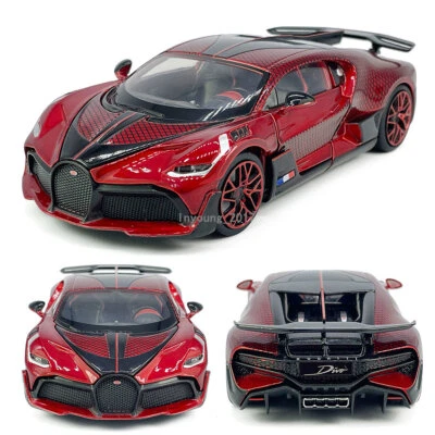 1:32 2020 Bugatti Divo Model Toy Car Metal Diecast Toy Vehicle Light Sound Red - Image 1 of 4