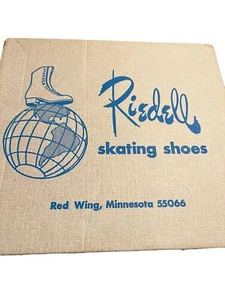 Vintage Riedell 220 Ice Skates White Leather Size 6 Blade guards NEW in BOX - Picture 1 of 6