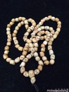 81cm32" 108 Bead Buddhism Tibetan Yak Bone Skull Meditation Prayer Mala Necklace - Picture 1 of 3