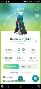Shiny Decidueye ( Rowlet Evolution ) Pokemon Trade Go - Picture 1 of 2
