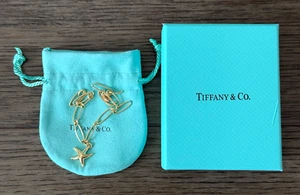 Tiffany & Co. Elsa Peretti 18k Gold Bracelet With Starfish Charm 7.25" - Picture 1 of 9
