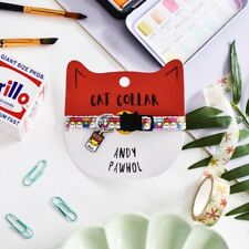 Andy Pawhol Cat Collar | Andy Warhol Cat Accessories | Adjustable | Niaski