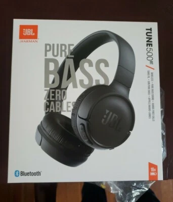 JBL Wireless Headphones Pure Bass Sound Hands-Free Calls Zero Cables Black - NEW - Photo 1/4