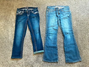GIRLS JUNIOR CAPRI-JEANS SZ 5 - Picture 1 of 3