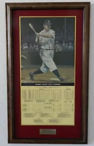 Lou Gehrig Limited Edition Cope Sammlung gerahmte Stat Plakette # 373 von 1000 COA - Bild 1 von 8