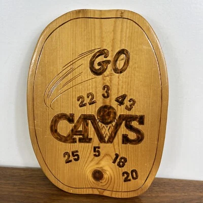 Деревянный настенный знак с логотипом Cavaliers Cavs декор ручной работы фанатское искусство баскетбол Cleveland - Изображение 1 из 4