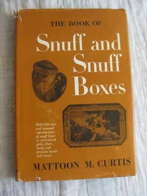 ANTIQUE SNUFF BOXES BOOK 1935 HC DJ 1ST EDITION CURTIS ILLUSTRATED TOBACCO OLD - Image 1 of 4