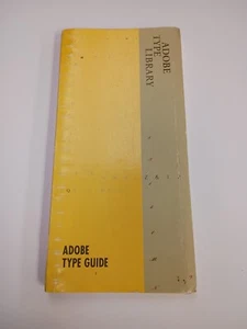 Adobe Type Library Guide Typography Design Spiral Bound - Specimen Guide - Picture 1 of 5