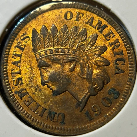 1903 Indian Head Cent _ BU MSRD+ _ Solid Red, Brilliant Luster _ [JX-486] Cover