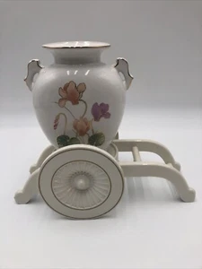 China Blumenvase Rikscha Ständer, Japan, 9,25" hoch im Ständer - Bild 1 von 7