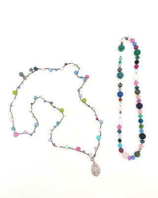 Mix & Match Coppia Di Collane Pietre e Arg 925 - Immagine 1 di 2