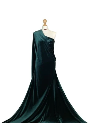 Tela de terciopelo liso 4 vías elástico poliéster elastano material de confección Foto 1 de 4