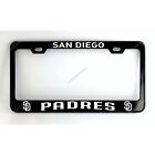 San Diego Padres Black License Plate Frame, Custom Made of Powder Coated Metal