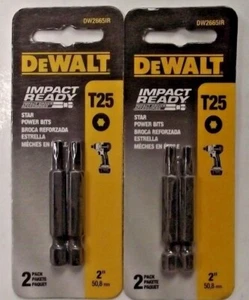 Dewalt DW2665IR Impact Ready 2" T25 Torx Star Bit 2 Packs Of 2 - Bild 1 von 1