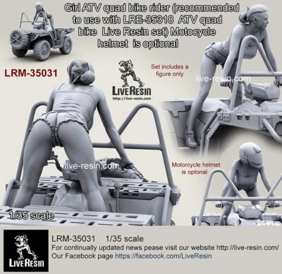 Bicicleta quad Live Resin M35031 1/35 niña ciclista en ATV (1) Foto 1 de 2