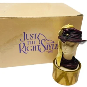Cappello Trinket Box Just the Right Style Feather Flair 1999 27401 di Raine nuovo con scatola - Foto 1 di 10