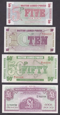 [UNC 4 Notes] UK Great Britain Military Curruncy -6 - Image 1 of 2