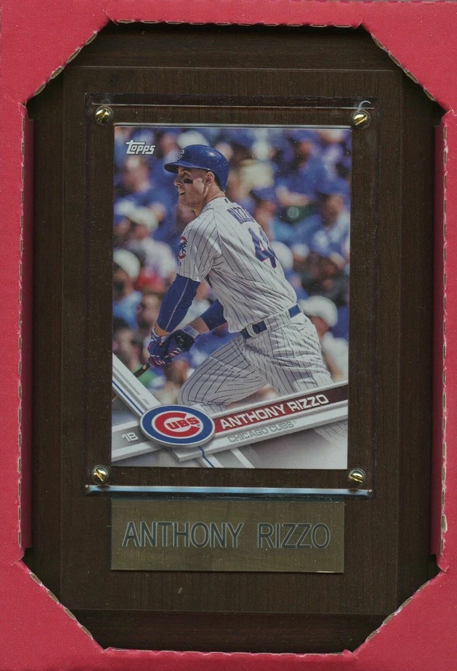Placa de tarjeta de béisbol Anthony Rizzo Chicago Cubs 4" x 6" Foto 1 de 1