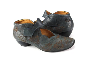 Think Gr.40 Damen Halbschuhe Ballerinas Slipper Pumps Leder Blau H 356 - Bild 1 von 5