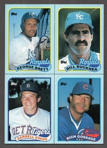 1989 Topps Wax Box Bottom Uncut Brett Gossage Buckner Evans - Picture 1 of 2