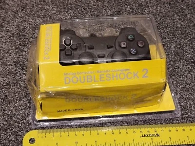 WIRED CONTROLLER for SONY PLAYSTATION 2 PS2 Black Game Pad Dual Analog BRAND NEW - Image 1 of 4